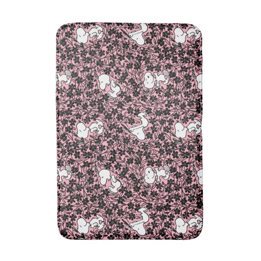 Peanuts | Snoopy Bloem Vine Patroon Badmat (Voorkant Verticaal)