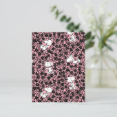 Peanuts | Snoopy Bloem Vine Patroon Briefkaart (Staand voorkant)