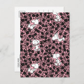Peanuts | Snoopy Bloem Vine Patroon Briefkaart (Voorkant / Achterkant)