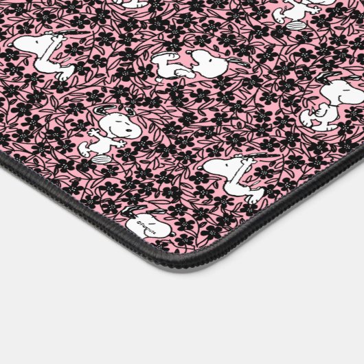 Peanuts | Snoopy Bloem Vine Patroon Bureaumat (Hoek)