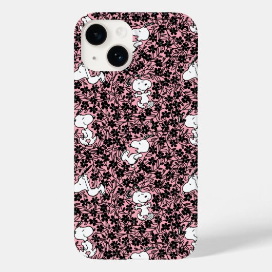 Peanuts | Snoopy Bloem Vine Patroon Case-Mate iPhone Case (Achterkant)
