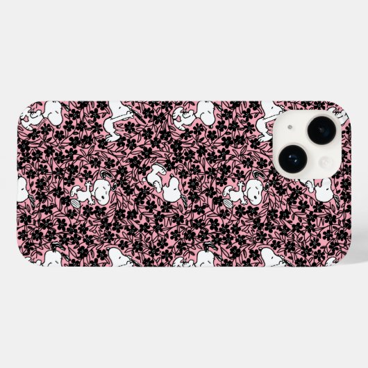 Peanuts | Snoopy Bloem Vine Patroon Case-Mate iPhone Case (Achterkant (horizontaal))