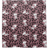 Peanuts | Snoopy Bloem Vine Patroon Douchegordijn (Voorkant)