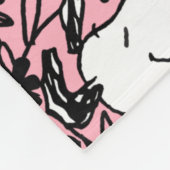 Peanuts | Snoopy Bloem Vine Patroon Fleece Deken (Hoek)