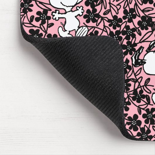 Peanuts | Snoopy Bloem Vine Patroon Muismat (Hoek)