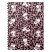 Peanuts | Snoopy Bloem Vine Patroon Notitieboek (Voorkant)