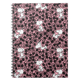 Peanuts Snoopy Bloem Vine Patroon Notitieboek