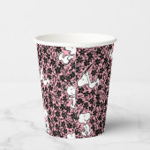 Peanuts | Snoopy Bloem Vine Patroon Papieren Bekers (Rechts)
