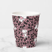 Peanuts | Snoopy Bloem Vine Patroon Papieren Bekers (Voorkant)