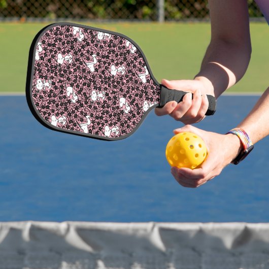 Peanuts | Snoopy Bloem Vine Patroon Pickleball Paddle (Insitu)
