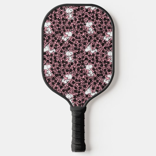 Peanuts | Snoopy Bloem Vine Patroon Pickleball Paddle (Voorkant)