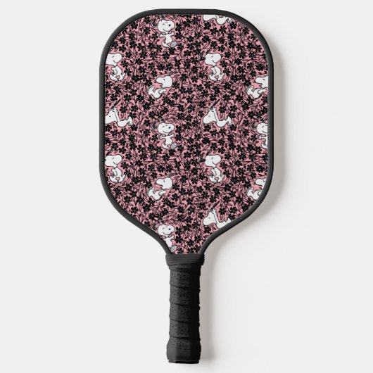 Peanuts | Snoopy Bloem Vine Patroon Pickleball Paddle (Achterkant)