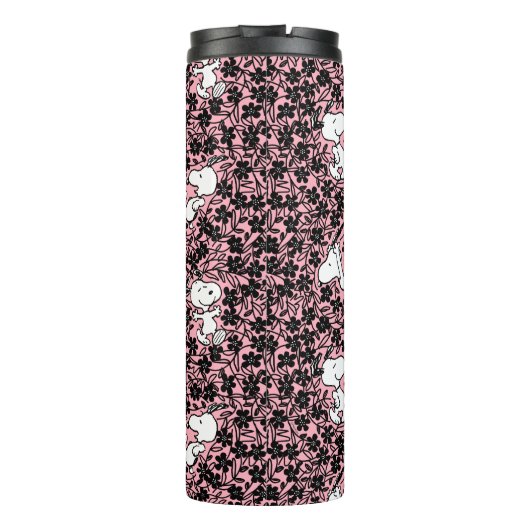 Peanuts | Snoopy Bloem Vine Patroon Thermosbeker (Achterkant)