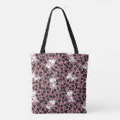 Peanuts | Snoopy Bloem Vine Patroon Tote Bag (Achterkant)