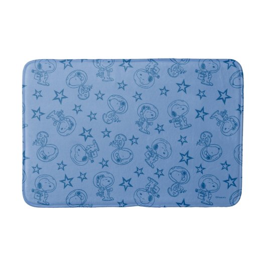 Peanuts | Snoopy Blue Space Astronaut Patroon Badmat (Voorkant)
