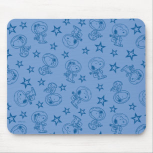 Peanuts   Snoopy Blue Space Astronaut Patroon Muismat