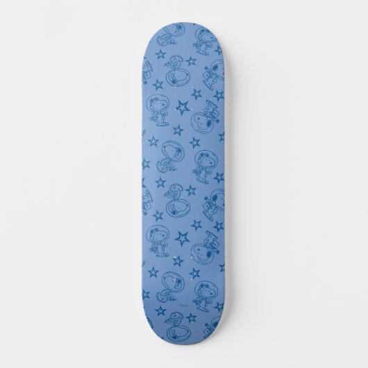 Peanuts | Snoopy Blue Space Astronaut Patroon Persoonlijk Skateboard (Voorkant)