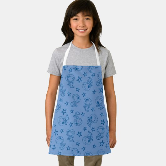 Peanuts | Snoopy Blue Space Astronaut Patroon Schort (Insitu)