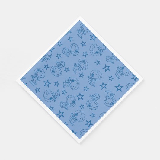 Peanuts | Snoopy Blue Space Astronaut Patroon Servet (Hoek)