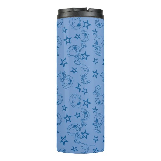 Peanuts | Snoopy Blue Space Astronaut Patroon Thermosbeker (Achterkant)