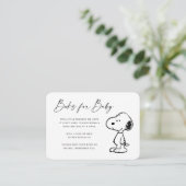 Peanuts Snoopy - Books for Baby Invitation Informatiekaartje (Staand voorkant)