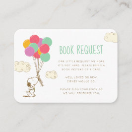 Peanuts Snoopy - Books Request Invitation Informatiekaartje