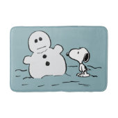 Peanuts | Snoopy bouwt een sneeuwpop Badmat (Voorkant)