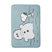 Peanuts | Snoopy bouwt een sneeuwpop Badmat (Voorkant Verticaal)