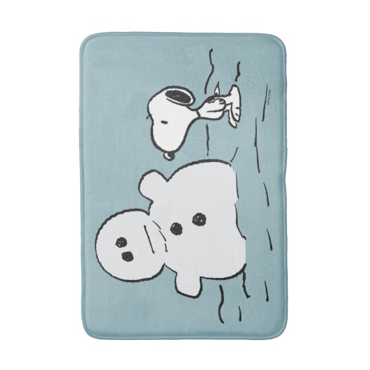 Peanuts | Snoopy bouwt een sneeuwpop Badmat (Voorkant Verticaal)
