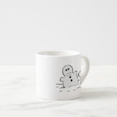 Peanuts | Snoopy bouwt een sneeuwpop Espresso Kop (Voorkant rechts)
