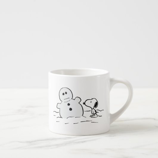 Peanuts | Snoopy bouwt een sneeuwpop Espresso Kop (Rechts)