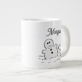 Peanuts | Snoopy bouwt een sneeuwpop | Jouw namen Grote Koffiekop (Voorkant rechts)