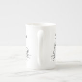 Peanuts | Snoopy bouwt een sneeuwpop | Jouw namen  Porselein Kop (Achterkant)