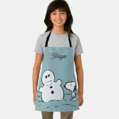 Peanuts | Snoopy bouwt een sneeuwpop | Jouw namen Schort (Insitu)