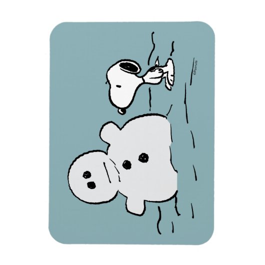 Peanuts | Snoopy bouwt een sneeuwpop Magneet (Verticaal)