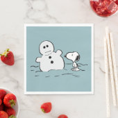 Peanuts | Snoopy bouwt een sneeuwpop Servet (Insitu)