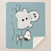 Peanuts | Snoopy bouwt een sneeuwpop Sherpa Deken (Voorkant)