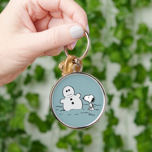 Peanuts | Snoopy bouwt een sneeuwpop Sleutelhanger (Hand)