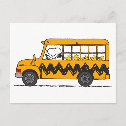 Peanuts | Snoopy Bus Driver Briefkaart (Voorkant)