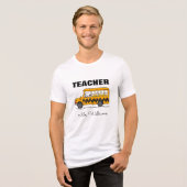 Peanuts | Snoopy Bus Driver Docent Tri-Blend Shirt (Voorkant volledig)