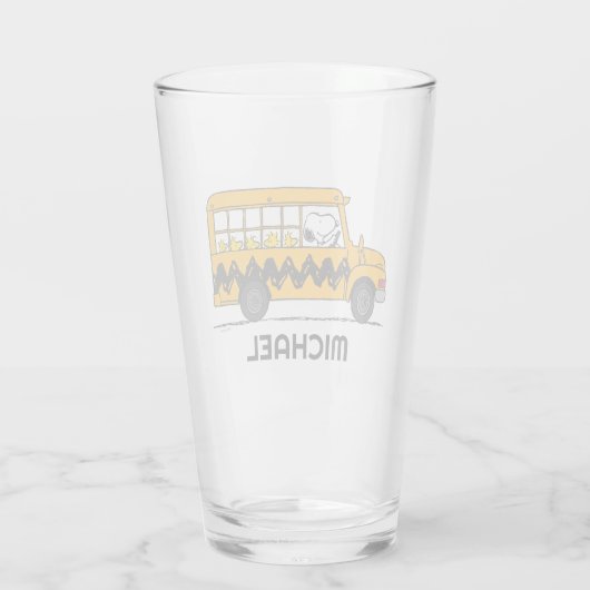 Peanuts | Snoopy Bus Driver Glas (Achterkant)