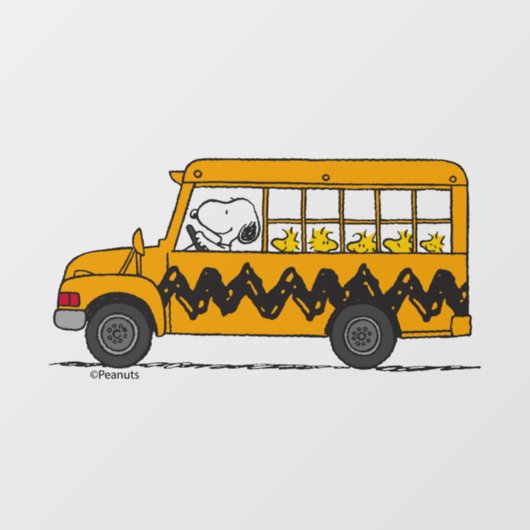 Peanuts | Snoopy Bus Driver Raamsticker (Vel)