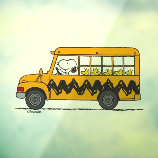 Peanuts | Snoopy Bus Driver Raamsticker (Vel 3)