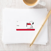 Peanuts | Snoopy Candy Cane Food Dish Gift Label (Insitu)