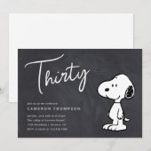 Peanuts Snoopy - Chalkboard 30e verjaardag Kaart (Voorkant / Achterkant)