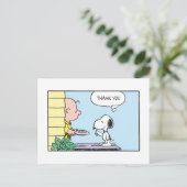 Peanuts | Snoopy & Charlie Brown Bedankt Briefkaart (Staand voorkant)