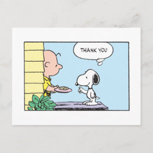 Peanuts   Snoopy & Charlie Brown Bedankt Briefkaart