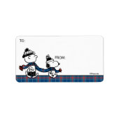 Peanuts | Snoopy & Charlie Brown Cadeau Label (Voorkant)