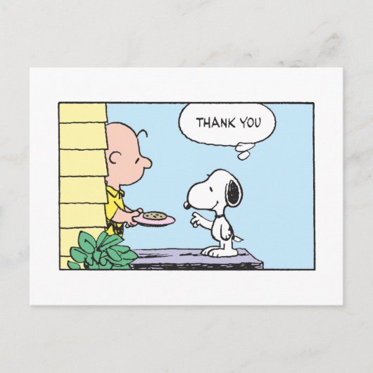 Peanuts | Snoopy & Charlie Brown Dank je Briefkaart (Voorkant)