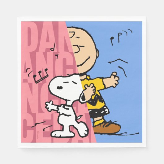 Peanuts | Snoopy & Charlie Brown Half & Half Dance Servet (Voorkant)